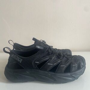 Hoka Black Athletic Sandals